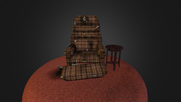 Old Recliner 3D Model
