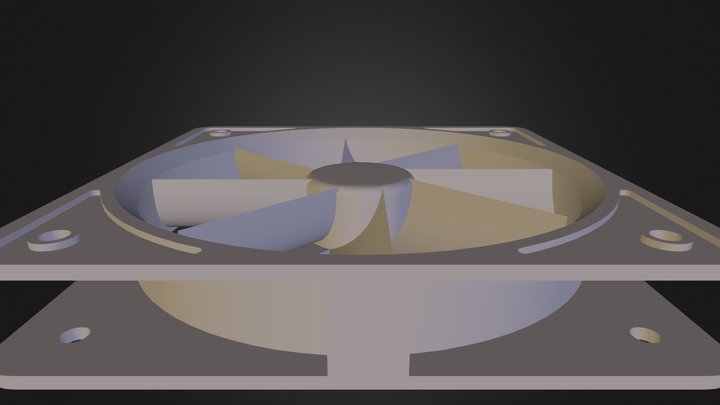 CPU 80mm fan 3D Model