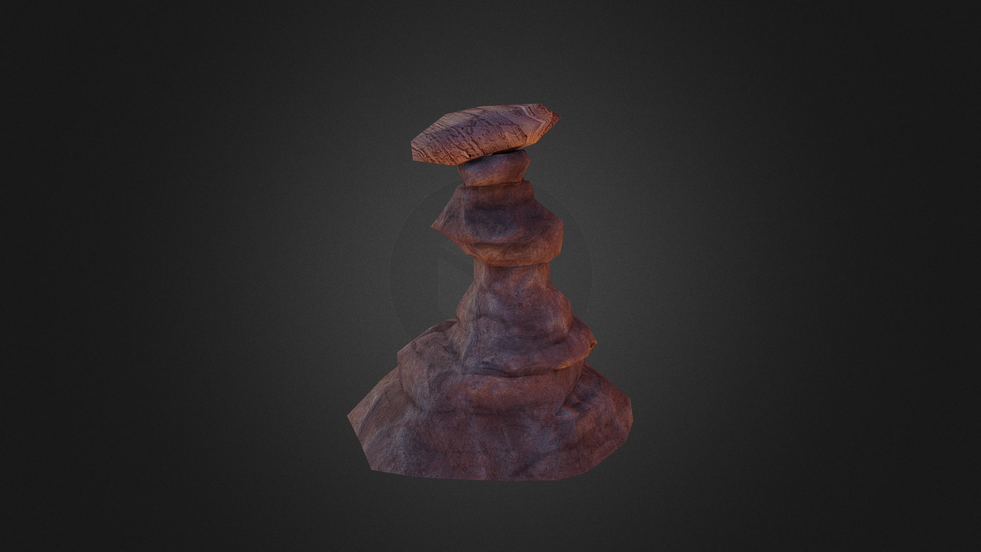 3D model Rock - This is a 3D model of the Rock. The 3D model is about a stone statue with a stone head.