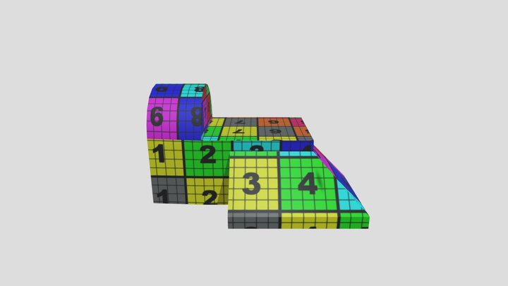-Checkered House- 3D Model