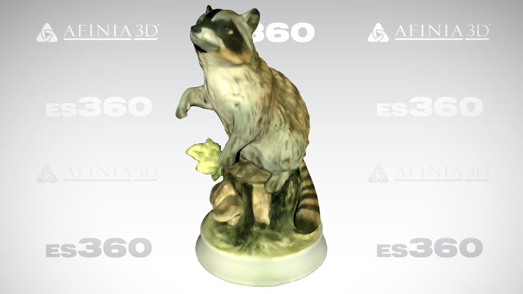 Raccoon Figurine, by Afinia ES360 3D Scanner