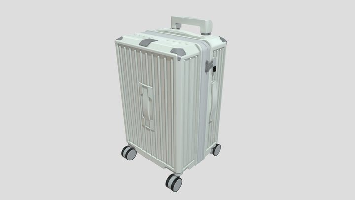 White Suitcase 1 3D Model