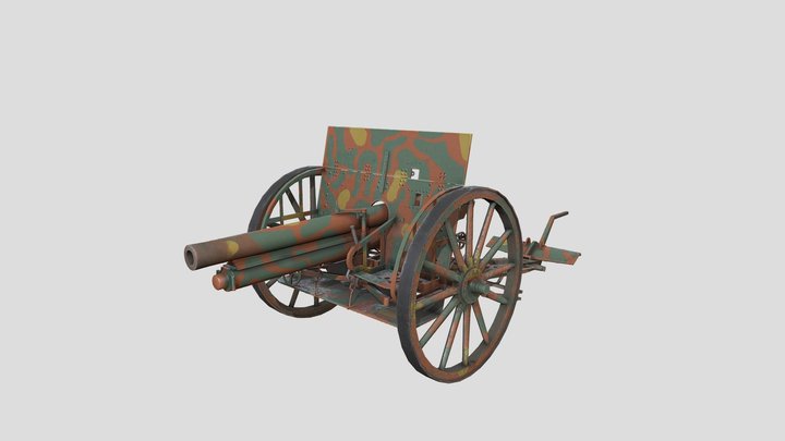 Feldkanone8cm_m5/8 3D Model