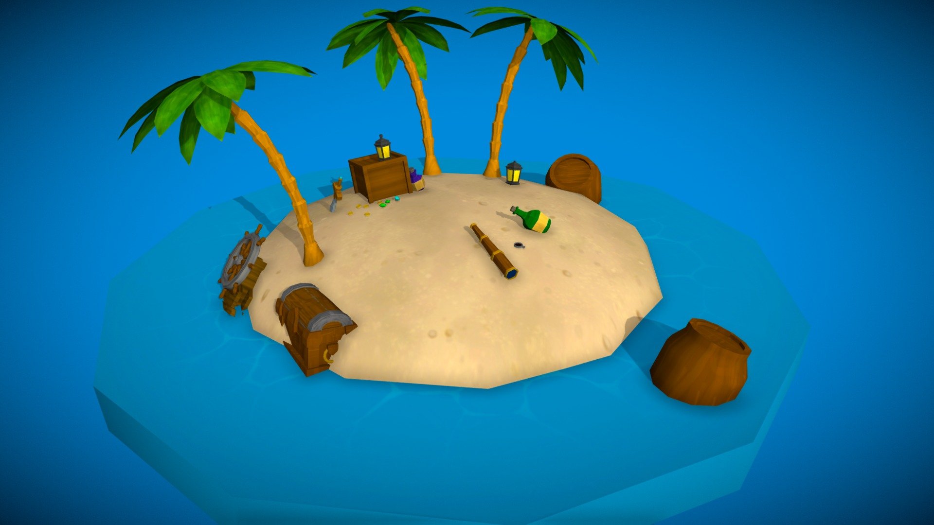 Pirate Island - 3D model by RostronR [1793100] - Sketchfab