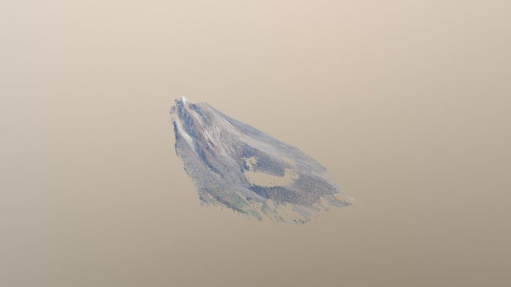 Sinabung Volcano September 2014 3D Model