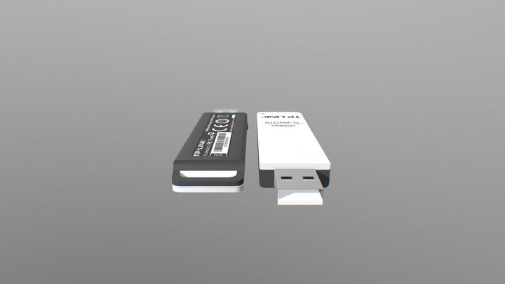 USB Wifi Adapter 3D Model