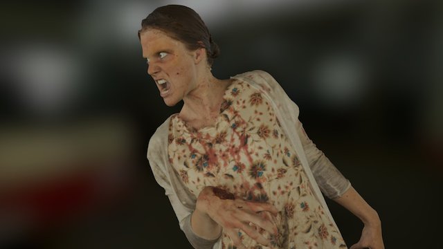 Zombie Female 3D scan 3D Model