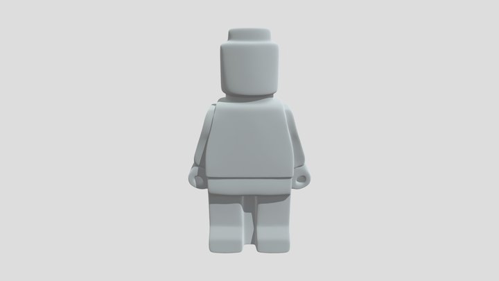 Giant Black LEGO Minifigure 3D Model