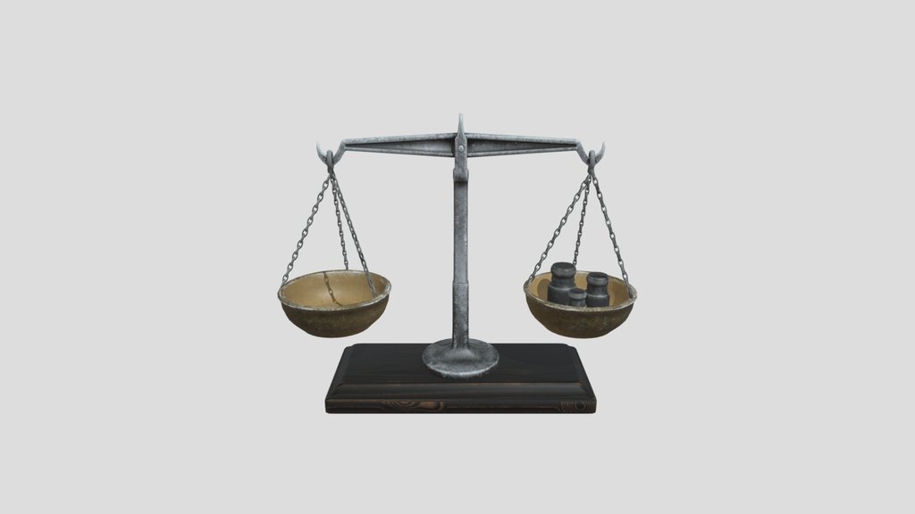 Low-Poly Retro Weighing Scales (PS1 Style)