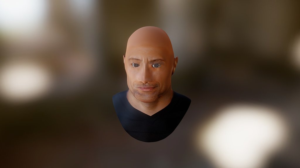 Dwayne "The Rock" Johnson Head Sculpt 3D model by Claudiovise98