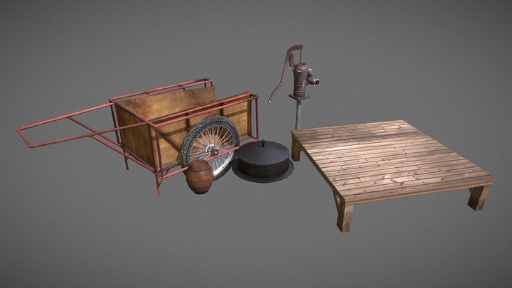 DAE 5 Finished props - Forest Loner 3D Model