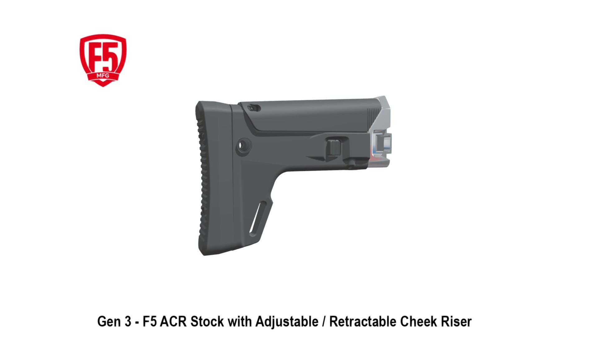 Gen 3 - F5 ACR Stock with Adjustable — Sketchfab embed 3D viewer