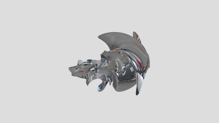 Metalheart Organic Shape 3D Model