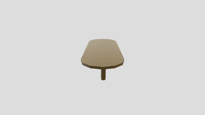 Mesa Simple Table Lowpoly 3D Model