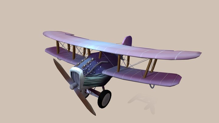 stylised airplane 3D Model