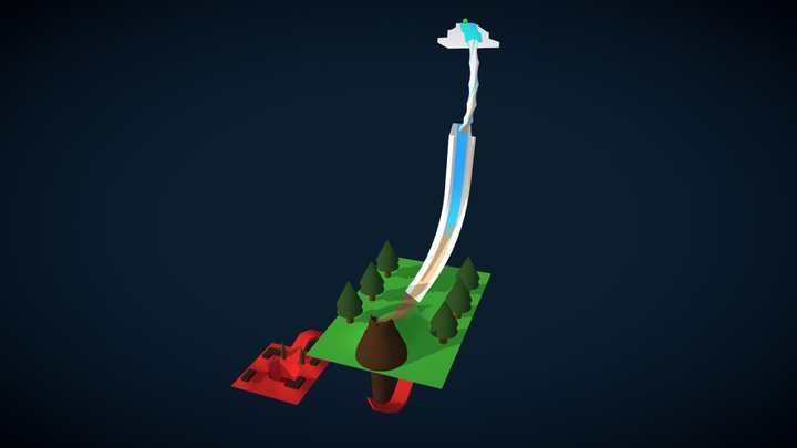 Week 4: Marble Madness - Sky Fall 3D Model