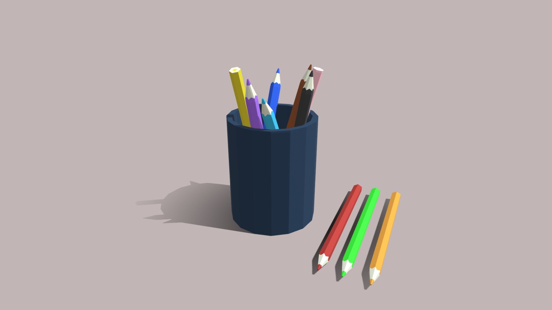 Pencil for Blender free VR / AR / low-poly 3D model