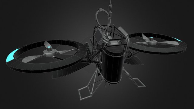 Fallensteel - Drone 3D Model