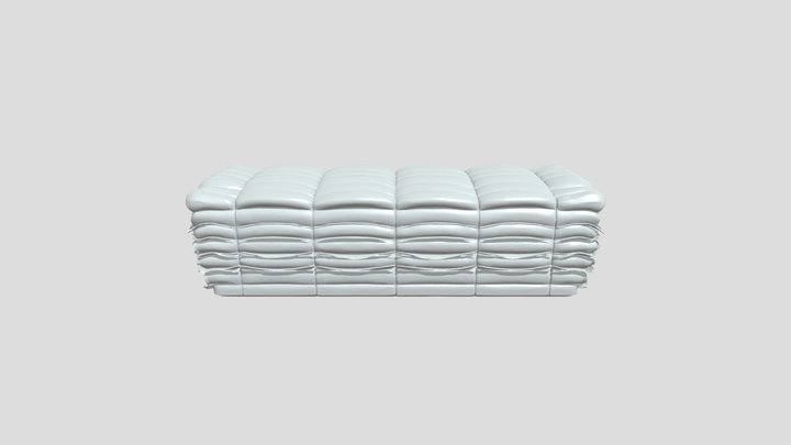 Stack of folded fabrics 3D Model