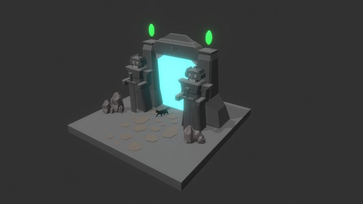 Portal And Cat 3D Model