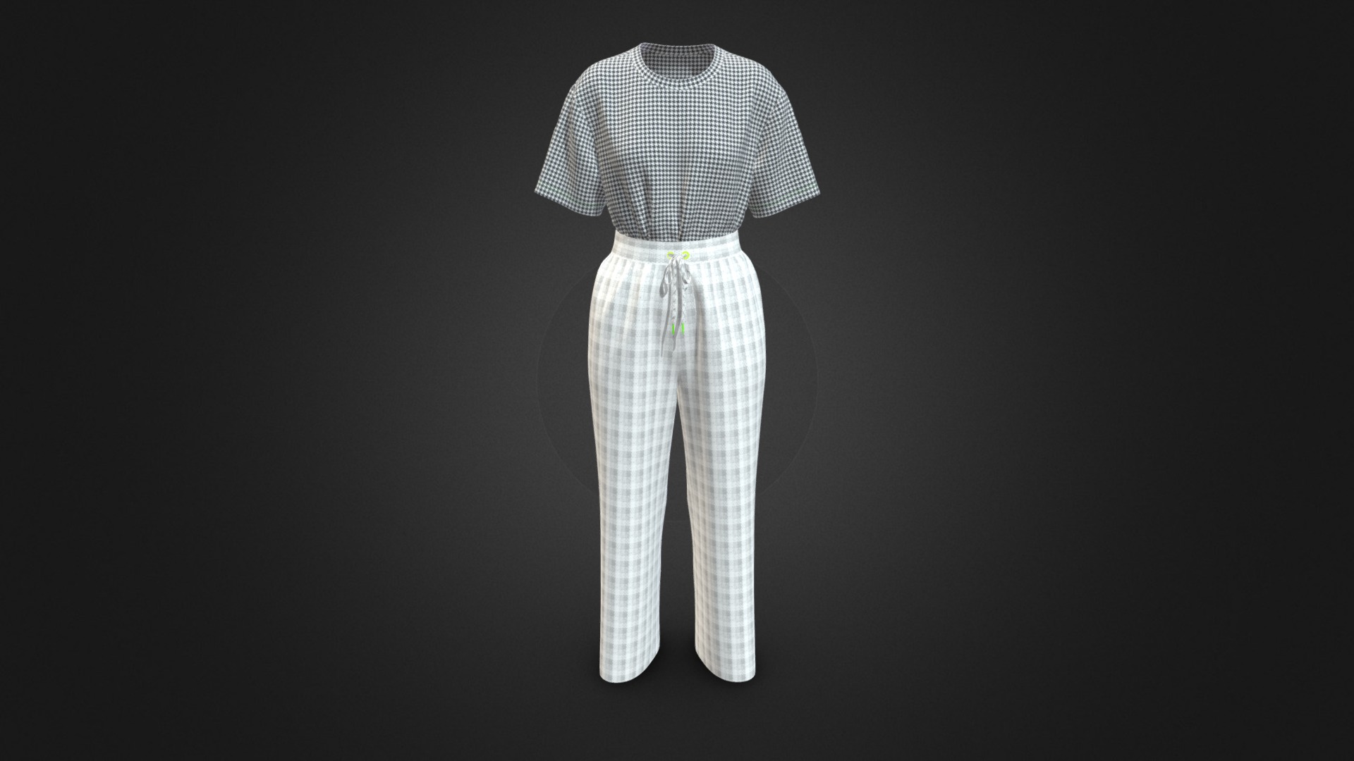 3D model Two Milewear Coordination - This is a 3D model of the Two Milewear Coordination. The 3D model is about a white and blue shirt.