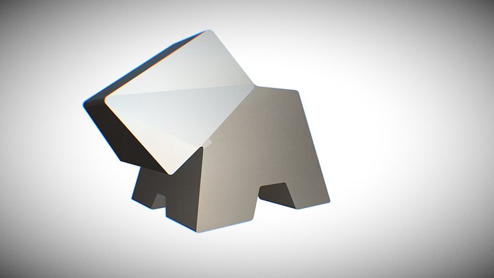 DOG3 bevelled 3D Model