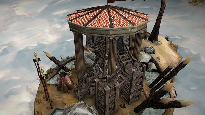 little roman watchtower 3D Model