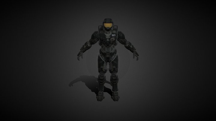 Master Chief - Matte Black – Modello 3D gratuito STL