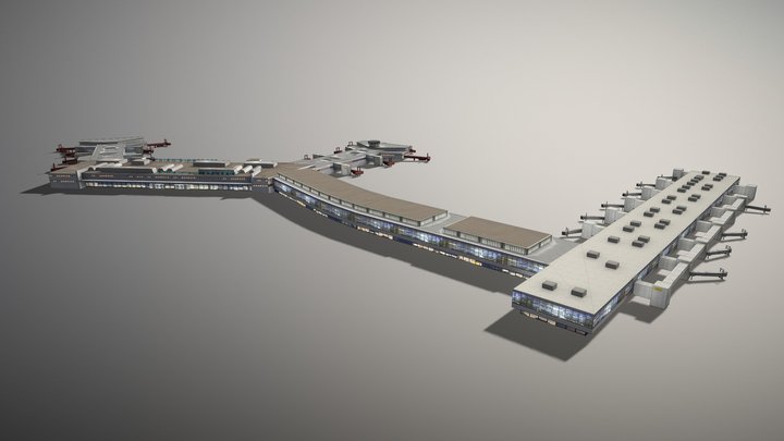 Terminal ESSA Stockholm Arlanda Airport 3D Model