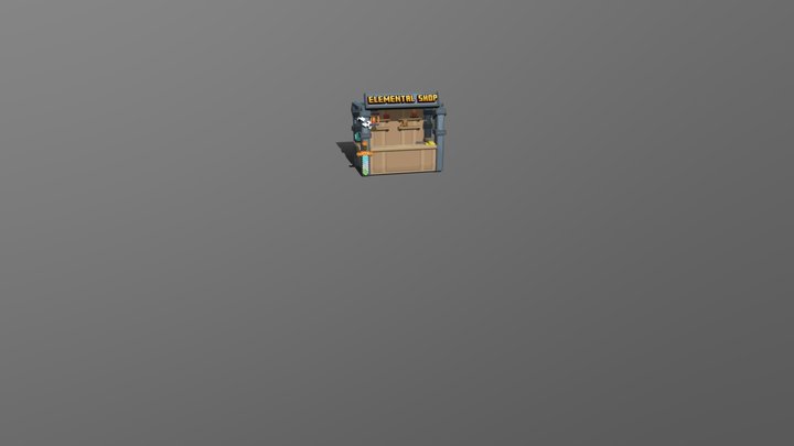 Tienda de elementos 3D Model