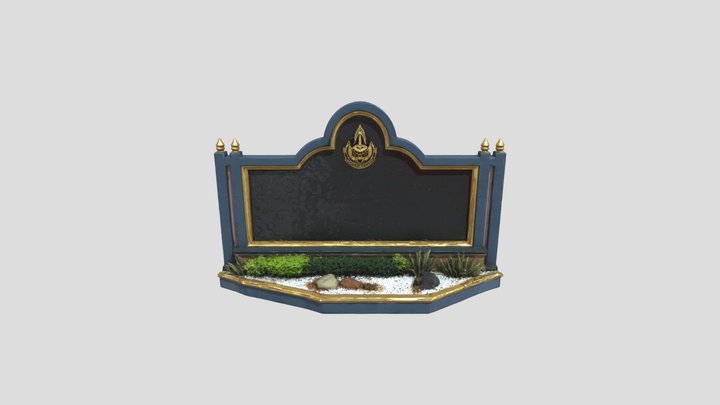 Ornate Display Board Model 3D Model