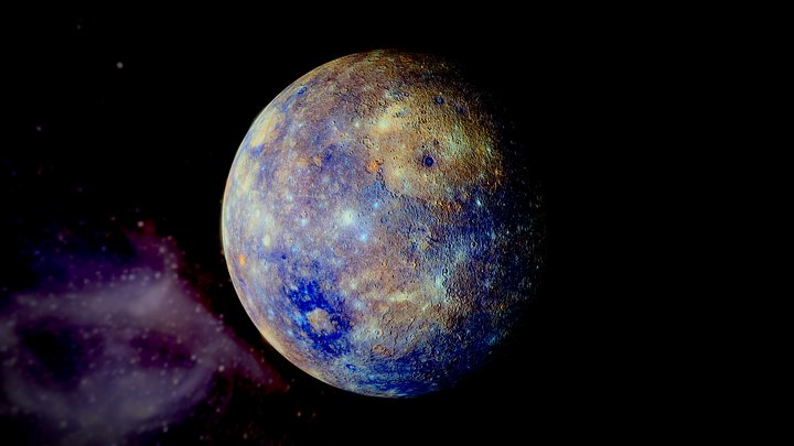3d model of planet mercury