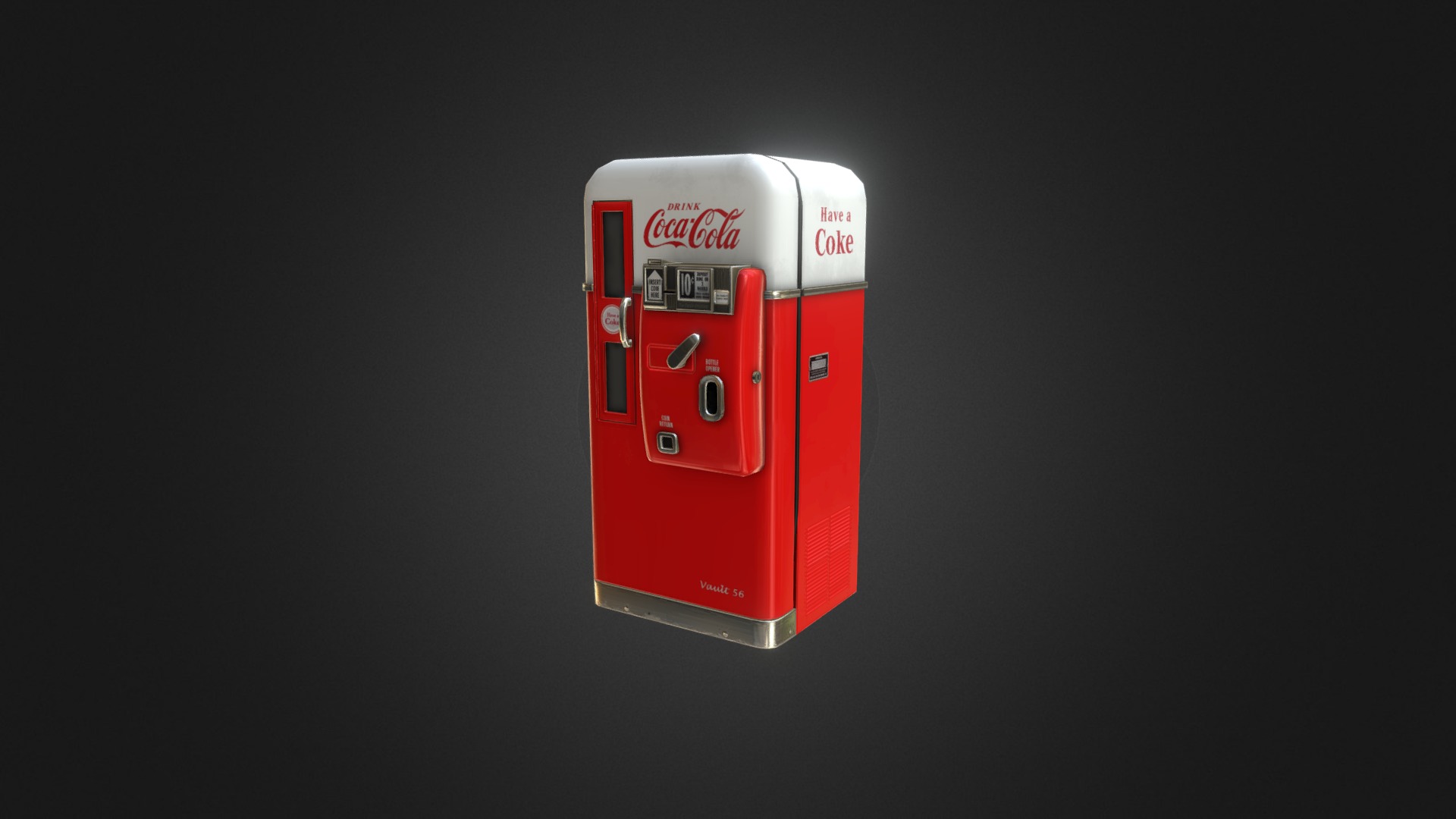 3D model Vintage soda machine - This is a 3D model of the Vintage soda machine. The 3D model is about calendar.