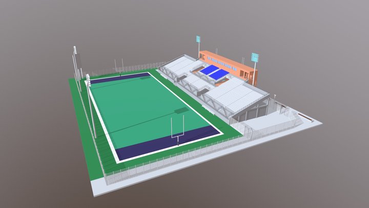 Estadio universtario futbol americano 3D Model