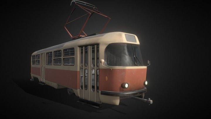 Prag Tram - Tatra T3 3D Model