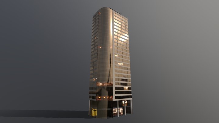 Low Poly Building 3D Model