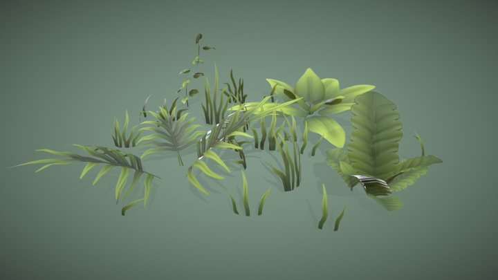 Stylised Foliage 3D Model