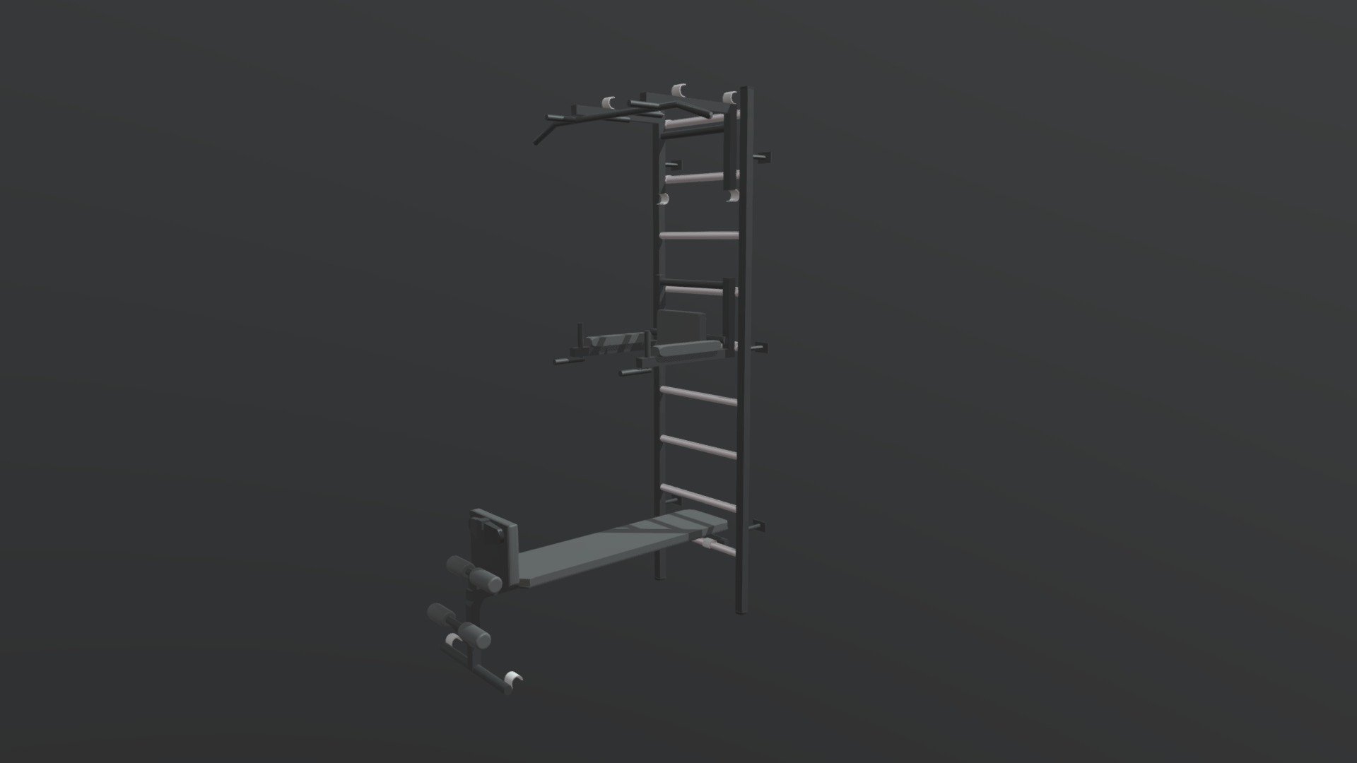 WALL BAR SET WORKOUT STATION WINNER BLACK 2