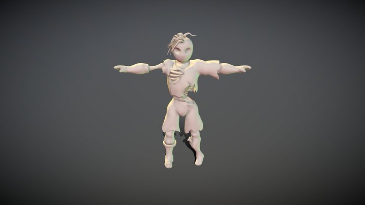 M ZOMBIE LOW-POLY GAME READY 3D Model