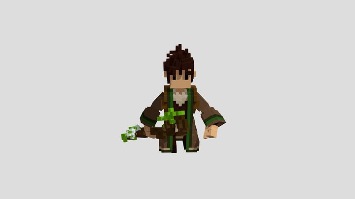 Pharmacist With Equipment - VoxelArt 3D Model