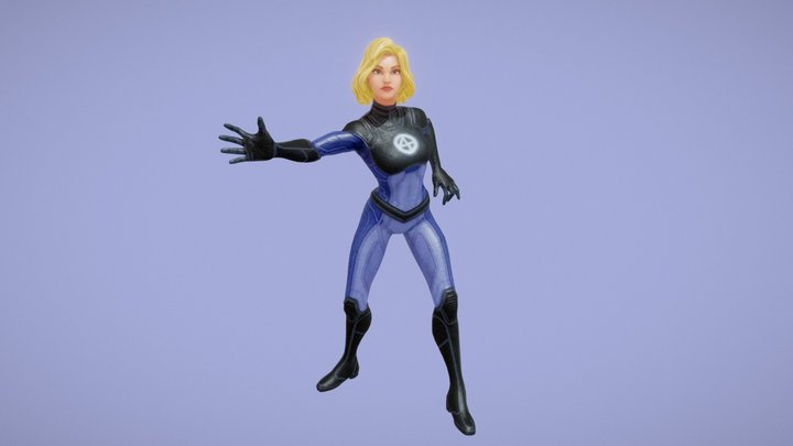 Invisible Woman 3D Model