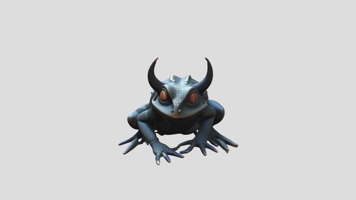Grey_devil_frog_1 3D Model
