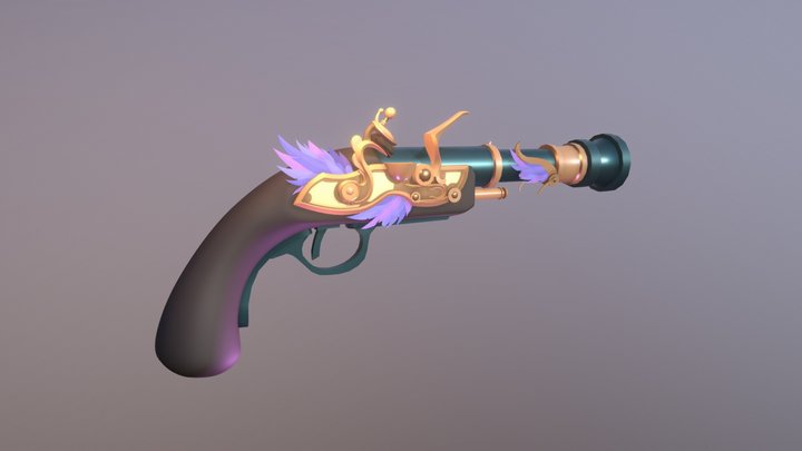 XYZ _Course work_Pistol 3D Model