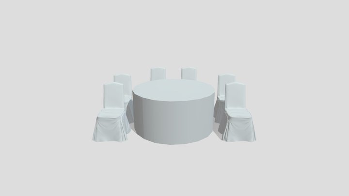 Banquet Chair WITH COVER 3D Model