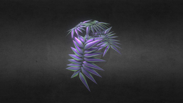 Purple Creeper Plant 3D Model
