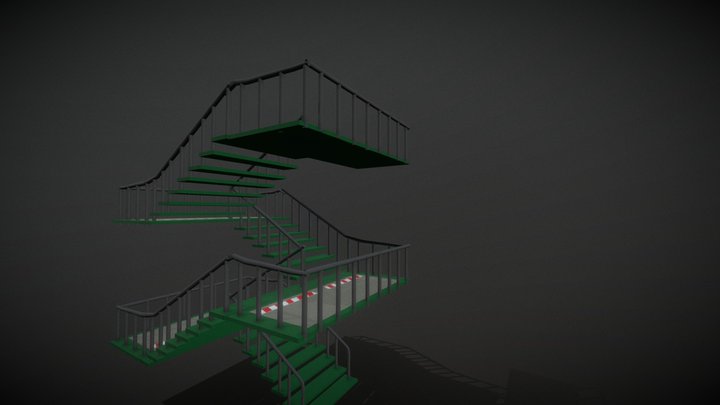 FNaF - Security Breach (Staff Stairs) 3D Model