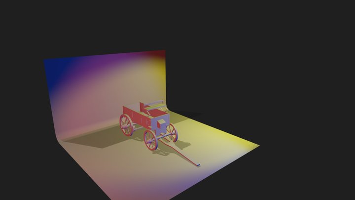 old western wagon 3D Model