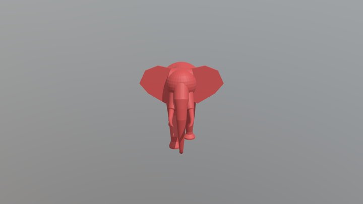 Elephant Blockout 3D Model