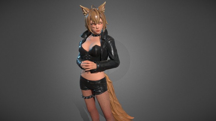Goth Punk Werewolf 3D Model