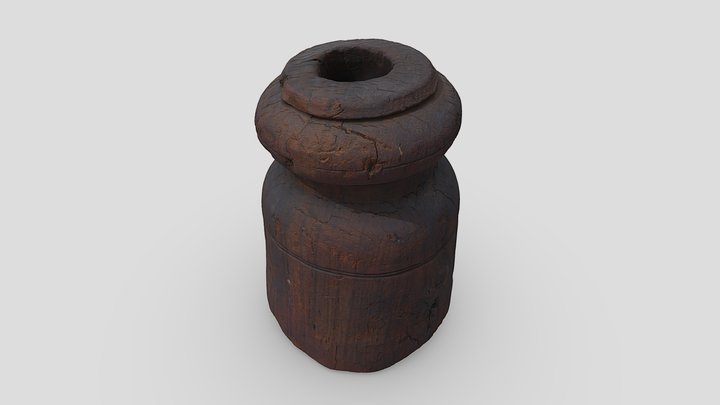 Rammer van hout / Wooden gun rammer 3D Model